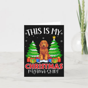 This Is My Christmas Pajama Goldendoodle Dog Xmas Card