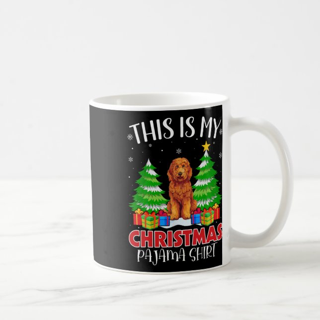 This Is My Christmas Pajama Goldendoodle Dog Xmas  Coffee Mug (Right)