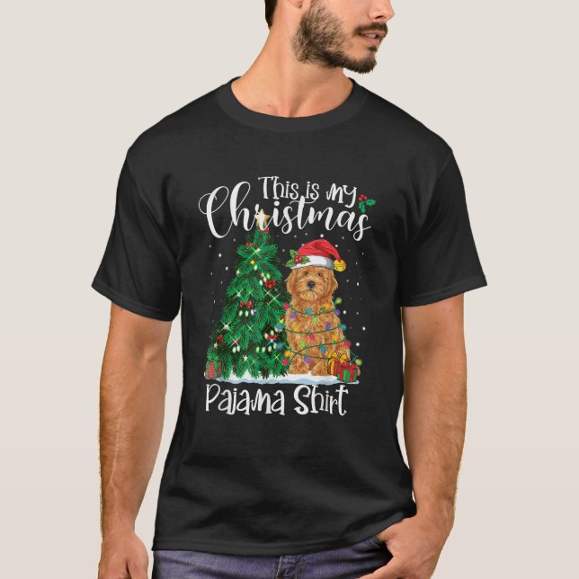 This Is My Christmas Pajama Goldendoodle Lover Dog T-Shirt (Front)
