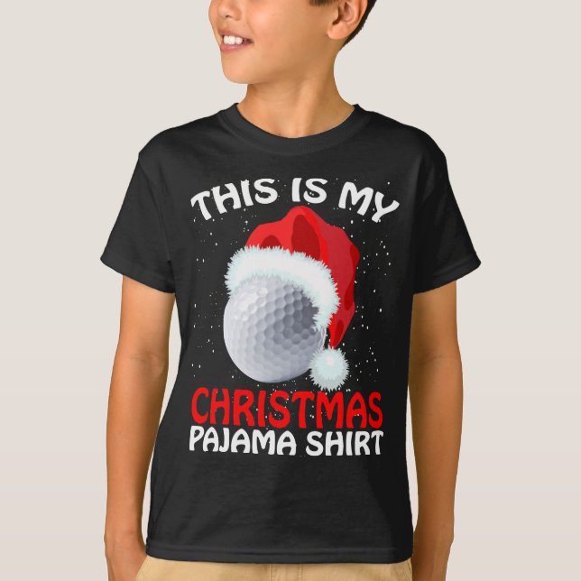 This Is My Christmas Pajama Golf- Golf Christmas T-Shirt (Front)