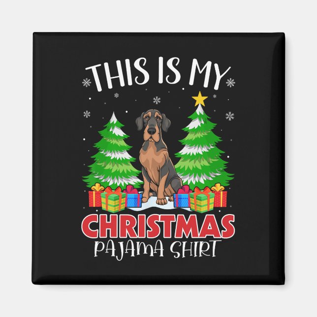 This Is My Christmas Pajama Great Dane Dog Xmas Pj Magnet (Front)