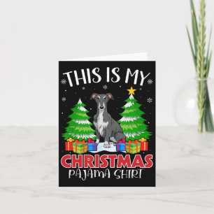 This Is My Christmas Pajama Greyhound Dog Xmas Pjs Card