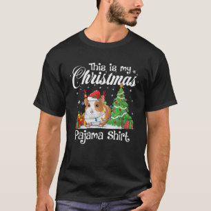This Is My Christmas Pajama Guinea Pig Xmas Lights T-Shirt