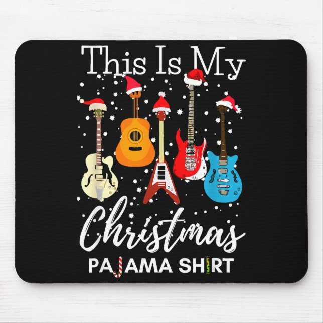 This Is My Christmas Pajama Guitar Guitarist Music Mouse Mat (Front)