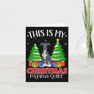 This Is My Christmas Pajama Italian Greyhound Dog  Card