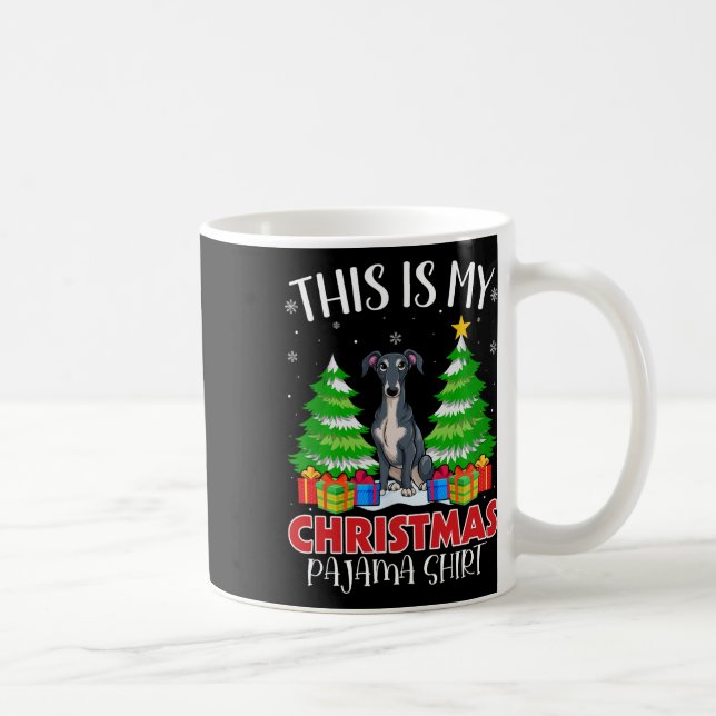 This Is My Christmas Pajama Italian Greyhound Dog  Coffee Mug (Right)