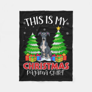 This Is My Christmas Pajama Italian Greyhound Dog Fleece Blanket