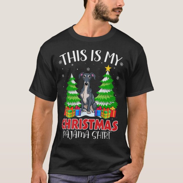 This Is My Christmas Pajama Italian Greyhound Dog  T-Shirt (Front)
