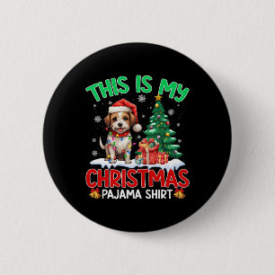 This Is My Christmas Pajama Jack Russell Dog Lover 6 Cm Round Badge