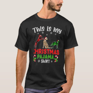 This Is My Christmas Pajama Jaguar Animals Leopard T-Shirt