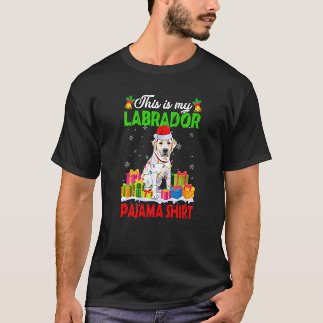 This Is My Christmas Pajama Labrador Dog T-Shirt (Front)