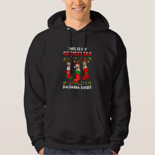 This Is My Christmas Pajama Labrador Sock Dog Love Hoodie