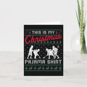 This Is My Christmas Pajama Lacrosse Ugly Sweater  Card