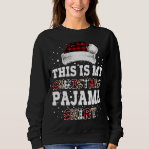 This Is My Christmas Pajama Leopard Buffalo Plaid Sweatshirt