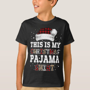 This Is My Christmas Pajama Leopard Buffalo Plaid T-Shirt