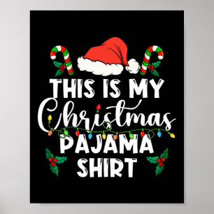 This Is My Christmas Pajama Lights Christmas Match Poster