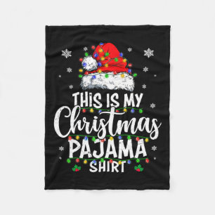 This is my christmas pajama  lights men women kid  fleece blanket