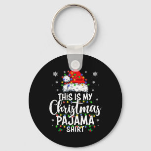This is my christmas pajama  lights men women kid  key ring