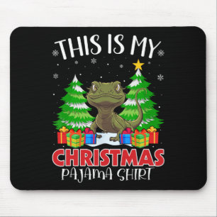 This Is My Christmas Pajama Lizard Xmas Pjs Mouse Mat