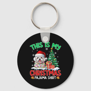 This Is My Christmas Pajama Maltese Dog Lovers Xma Key Ring