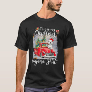 This Is My Christmas Pajama Maltese Dog Truck Xmas T-Shirt