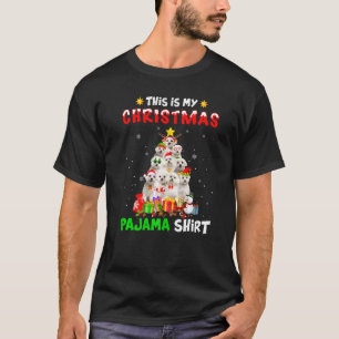 This Is My Christmas Pajama Maltese Dog Xmas Tree T-Shirt