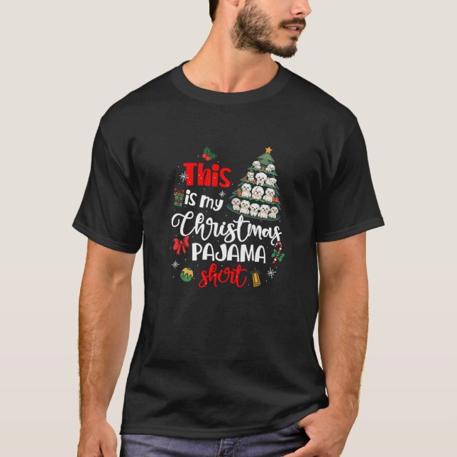 This Is My Christmas Pajama Maltese Funny Xmas Dog T-Shirt (Front)