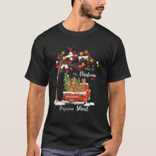 This Is My Christmas Pajama Meerkats Xmas Crew Red T-Shirt