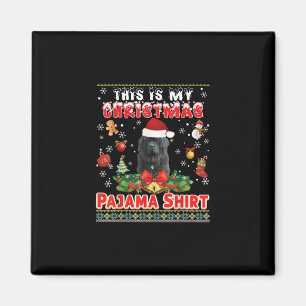 This is my christmas pajama newfoundland dog decor magnet