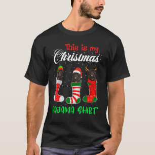 This Is My Christmas Pajama Newfoundland Dog Puppy T-Shirt