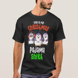 This Is My Christmas Pajama  Penguin Pyjamas Xmas  T-Shirt