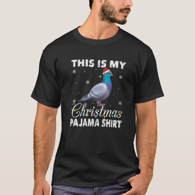 This Is My Christmas Pajama Pigeon T-Shirt (Front)