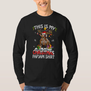 This Is My Christmas Pajama Pit Bull Lights Santa  T-Shirt