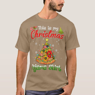 This Is My Christmas Pajama  Pizza Christmas Tree  T-Shirt