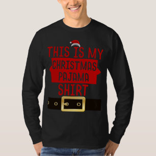 This Is My Christmas Pajama PJ Top Santa Hat Sleep
