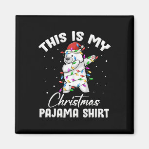 This Is My Christmas Pajama Polar Bear Fun Women M Magnet