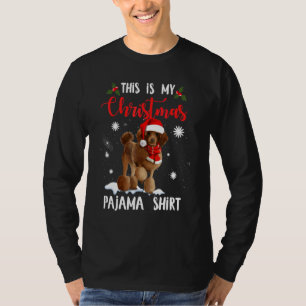 This Is My Christmas Pajama  Poodle T-Shirt