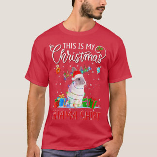 This is My Christmas Pajama  Rabbit Christmas Ligh T-Shirt