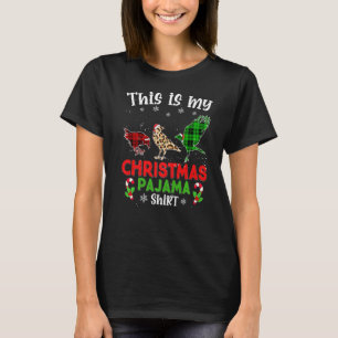 This Is My Christmas Pajama Raven Animals Leopard  T-Shirt