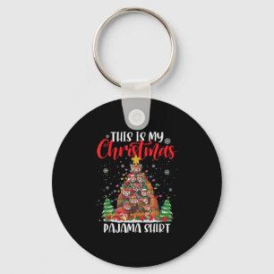 This Is My Christmas Pajama Red Panda Christmas Tr Key Ring