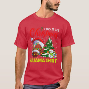 This Is My Christmas Pajama Rugby Christmas Tree  T-Shirt
