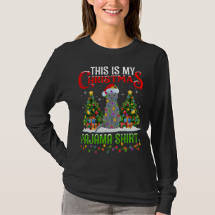 This Is My Christmas Pajama Russian Blue Cat Chris T-Shirt