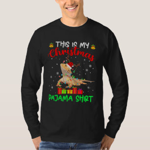 This Is My Christmas Pajama Santa Bearded Dragon T-Shirt