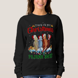 This Is My Christmas Pajama Santa Bearded Dragon X Sweatshirt