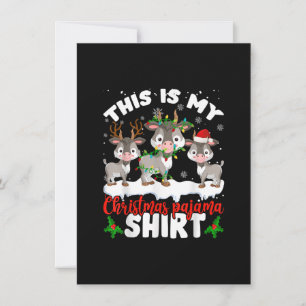 This Is My Christmas Pajama Santa Goat Lover Gift Invitation