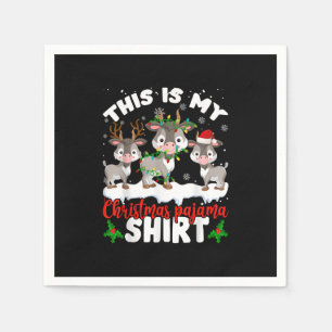 This Is My Christmas Pajama Santa Goat Lover Gift Napkin