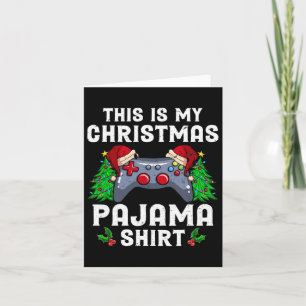 This Is My Christmas Pajama Santa Hat Gamer Video Card