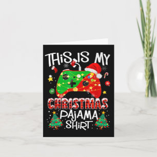This Is My Christmas Pajama Santa Hat Gamer Video Card