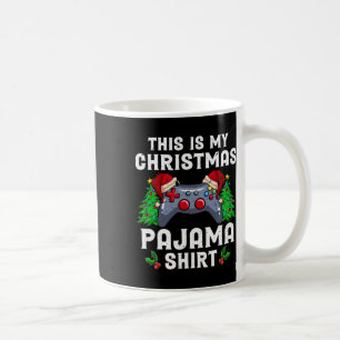 This Is My Christmas Pajama Santa Hat Gamer Video  Coffee Mug