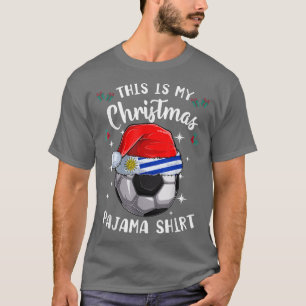 This Is My Christmas Pajama Santa Hat Uruguay Soc T-Shirt